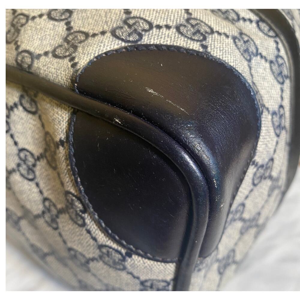 Gucci Navy Boston Bag Vintage - Picture 10 of 14